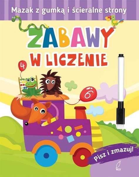 Pisz i zmazuj Zabawy w liczenie KSIĄŻKI Dla dzieci i młodzieży