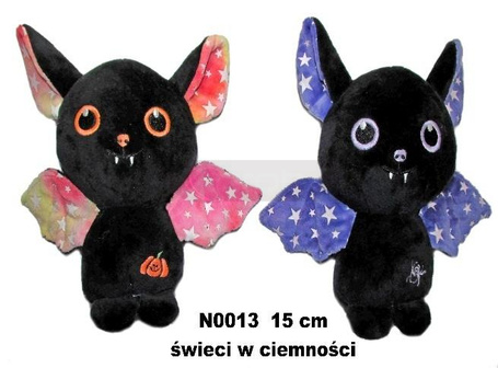 Nietoperz 2 kol świeci w ciemności 15cm MIX