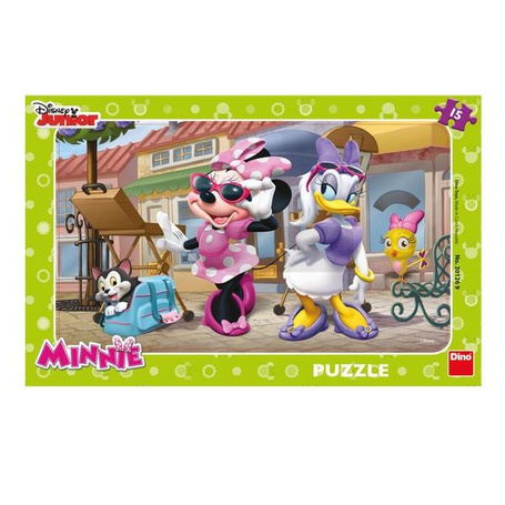 Puzzle 15 Ramkowe Minnie na Montmartre DINO