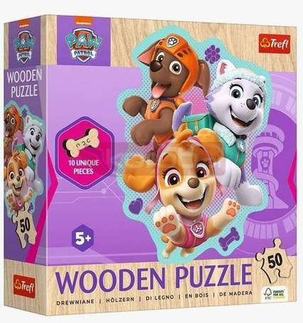 Puzzle 50 konturowe Wesoła gromadka piesków TREFL
