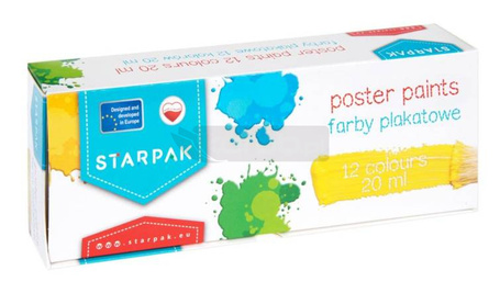 Farby plakatowe School 12 kolorów