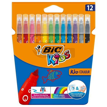Flamastry Kids Couleur 12 kolorów BIC