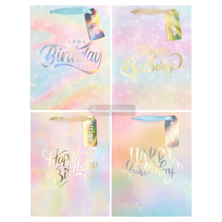 Torba prezentowa Party 18x23x10cm mix STRIGO