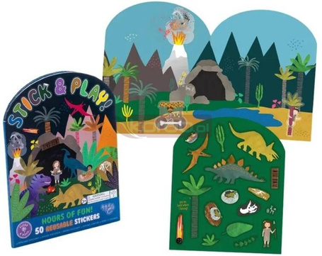 Naklejki wielokrotnego użytku dinozaury