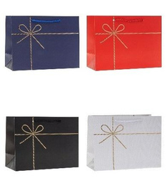 Torebka ozdobna 24x18x8cm hot-stamp mix ROZETTE