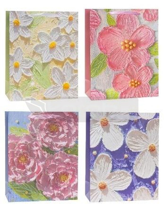 Torebka ozdobna 18x23x10cm brokat mix ROZETTE