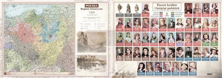 Mapa Polski A2 Laminowana Regiony Hist. ART-MAP