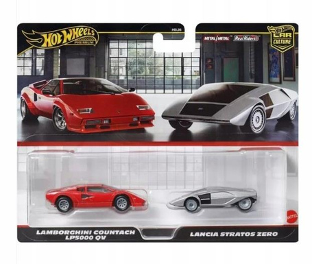 HOT WHEELS PREMIUM CULTURE CAR 2-pack Lancia Stratos Zero / Lamborghini JBL02