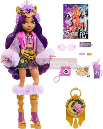 LALKA MONSTER HIGH MONSTER FEST FESTIWALOWE STYLIZACJE Clawdeen Wolf HXH80