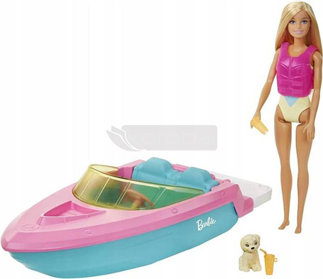 Lalka Barbie motorówka i lalka GRG30