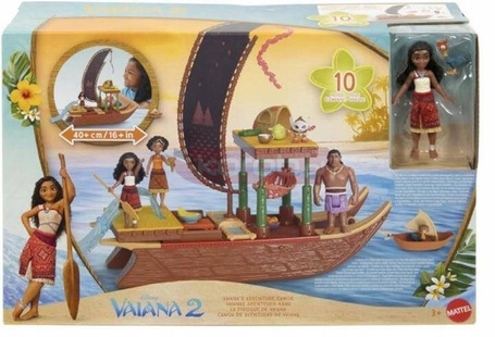 DISNEY MOANA VAIANA ŁÓDŹ VAIANY mała lalka + łódka+ akcesoria do zabawy JBT78