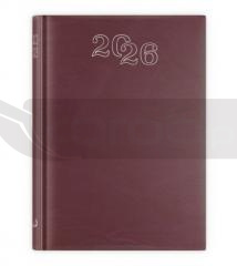 Kalendarz 2026 A5 dzienny standard bordowy