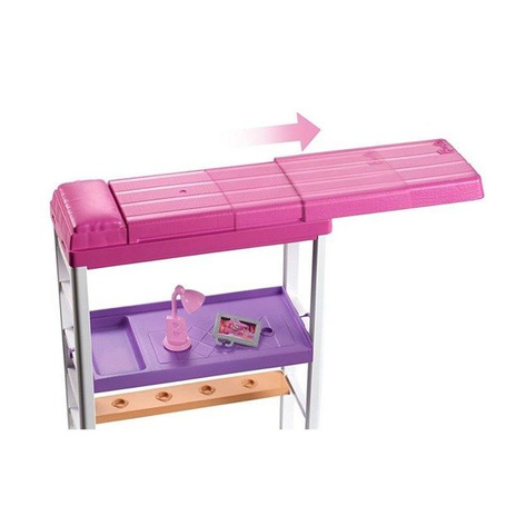 Lalka Barbie łóżko i biurko 2 w 1
