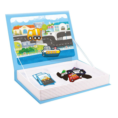 Książka magnetyczna - Puzzle Pojazdy