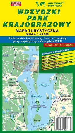 Wdzydzki PK 1:40 000 mapa turystyczna PIĘTKA
