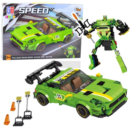 Klocki konstrukcyjne Auto z napędem Robot 2w1 352e
