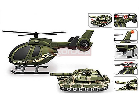 Helikopter wojskowy + czołg