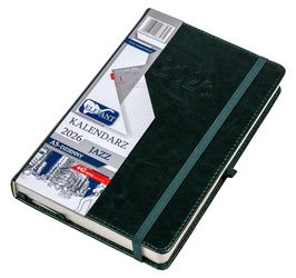 Kalendarz 2026 A5 dzienny Jazz zielony