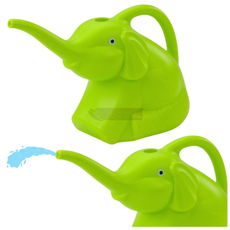Konewka do podlewania plastikowa Słoń zielony