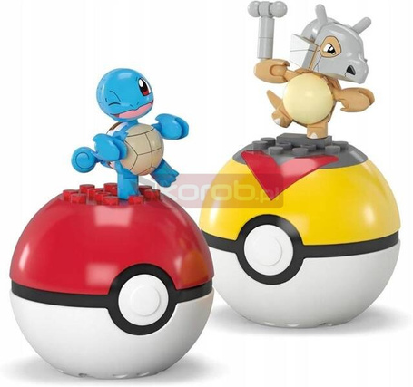 MEGA CONSTRUX KLOCKI 45 el POKEMON Squirtle i Cubone + 2 Pokeball HXP15