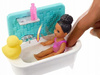 LALKA BARBIE OPIEKUNKA DO DZIECKA lalka Barbie z bobaskiem + wanna FXH06