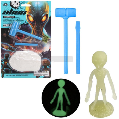 Wykopaliska odkrywca kosmita świecący