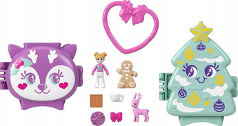 LALKA POLLY POCKET ZESTAW ŚWIĄTECZNY, zestaw do zabawy dla dzieci +4 lata JGM53