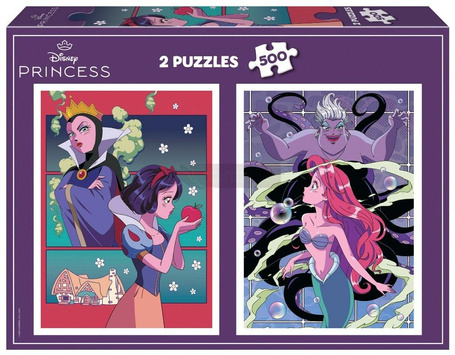 Puzzle 2x500 Królewna Śnieżka / Mała Syrenka