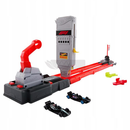 HOT WHEELS RACING FORMUŁA 1 zestaw torów wyścigowych Szybki wyścig,2 bolidy JKM88