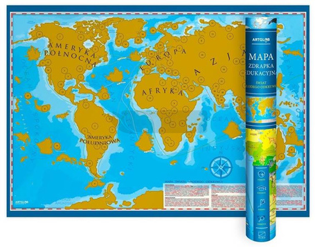 Mapa zdrapka - Świat Młodego Odkrywcy