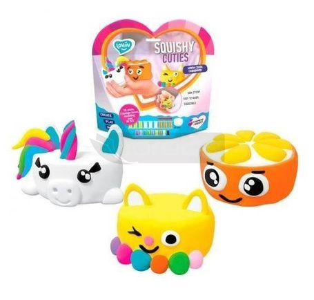 Zestaw z lekką ciastoliną piankolina Squishy Cutie