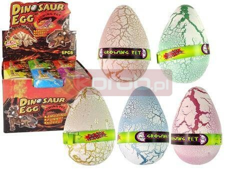 Rosnące jajo dinozaura 12cm MIX
