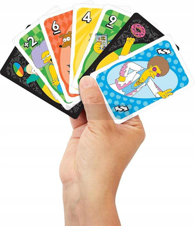 GRA KARTY UNO THE SIMSONS oryginalne kultowe karty Uno, dla całej rodziny JHB16