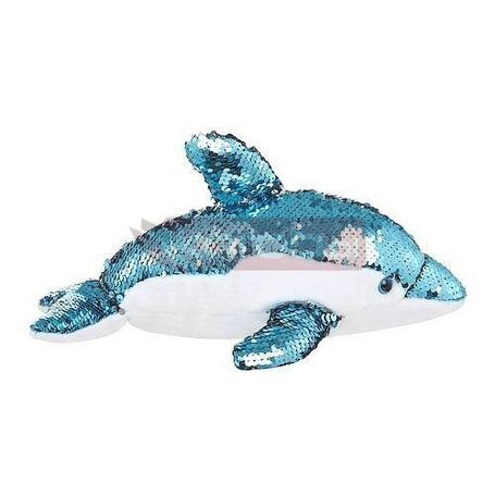 Delfin cekiny niebieski