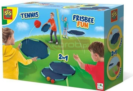 Zabawa w tenisa i frisbee 2w1