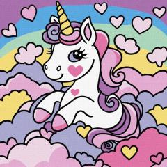 Malowanie po numerach - Marzycielski jednorożec