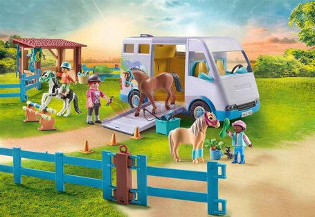 PLAYMOBIL HORSES OF WATERFALL 71493 MOBILNA NAUKA JAZDY KONNEJ