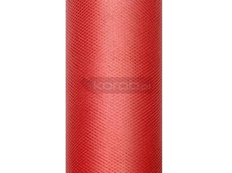 Tiul gładki czerwony 0,3x9m