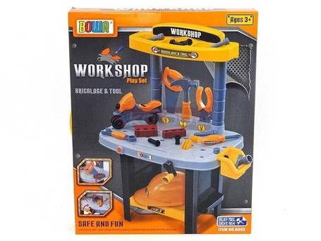 Stół do majsterkowania z zestawem narzędzi