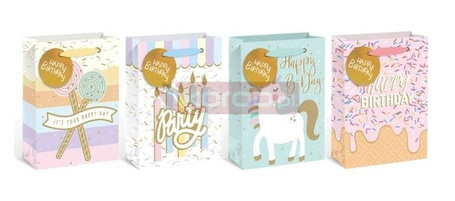 Torba prezentowa 31x42cm z brokatem mix