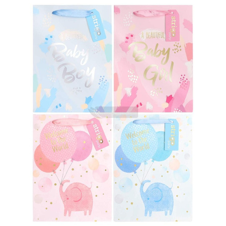 Torba prezentowa Party 18x23x10cm mix STRIGO