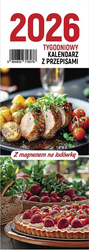 Kalendarz 2026 na lodówkę tygodniowy z przepisami