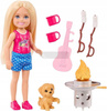 LALKA BARBIE CHELSEA Biwakowa przygoda, zestaw z pieskiem + akcesoria JJV61