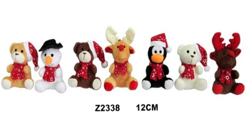 Zwierzęta świąteczne 12cm MIX