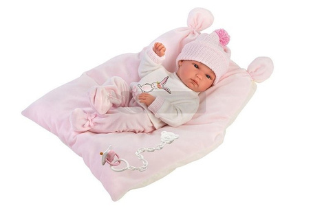 Lalka 63556 bobas Bimba na różowej poduszce 35cm