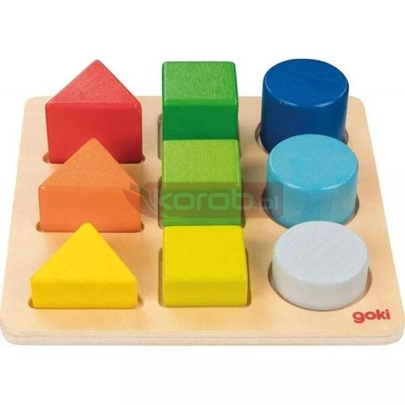 Plansza do sortowania kolory i kształty 9el