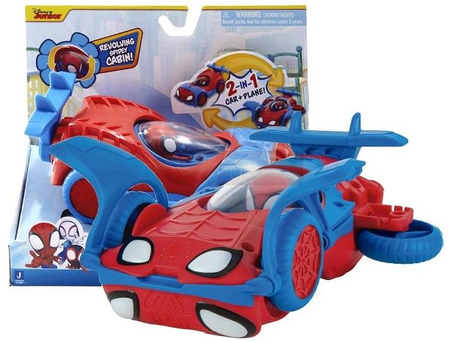SPIDEY i SUPER PRZYJACIELE POJAZD SPIDEYA flip and jets, transformujący SNF0080