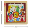 FISHER PRICE PUZZLE DREWNIANE 9 elementów ZWIERZĄTKA ZOO dla dzieci +2 lata HXV18