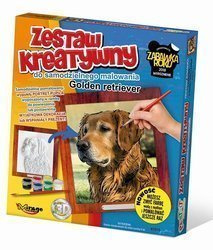 Wypukła malowanka Psy - Golden Retriver