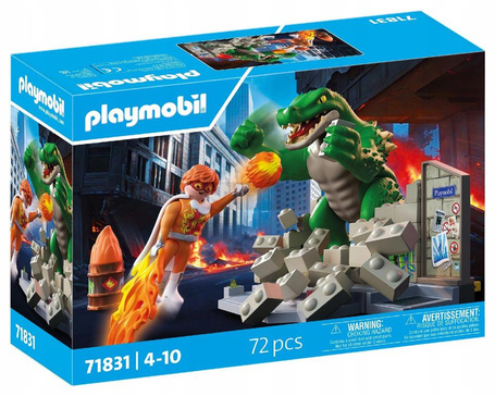PLAYMOBIL 71831 Bohaterski pojedynek z jaszczurem zestaw +4 lata